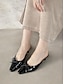 economico pumps e tacchi-Chic Patent Bow Detail Slip On Heels