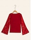 abordables Blouses-Sequin Split Sleeve V Neck Dress