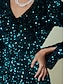 abordables Robes Soirée-Sequin Split Knit Long Sleeve Maxi Dress