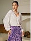 preiswerte Blouses-Sequin Glitter Wrap Bishop Sleeve Blouse