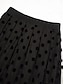 economico Skirts-Polka Dot Knit Mesh Midi Skirt