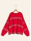 cheap Sweaters-Chenille Set-in Crew Neck Ribbed Knit Sweater