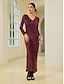 preiswerte Silvester Kleider-Vintage Ruched Velvet Maxi Dress