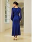 abordables Vestidos de Nochevieja-Solid Long Sleeve Maxi Dress