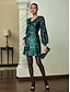 cheap Party Dresses-Sequin Tie Back Dark Green Elegant Mini Dress