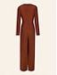 abordables Combinaisons-Metal Wire Design Elegant Jumpsuit