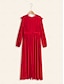 cheap Party Dresses-Chiffon Red Lace V Neck Party Maxi Dress