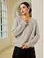 cheap Sweaters-Pearl Beaded Crew Neck Pullover Sweater