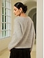 billige Sweaters-Pearl Beaded Crew Neck Sweater