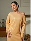 baratos Blouses-Sequin Slash Neck Blouse Party