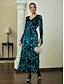 abordables Robes Soirée-Sequin Split Knit Long Sleeve Maxi Dress