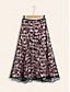 cheap Skirts-Satin Lace Floral Elegant Lined Maxi Skirt