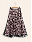 cheap Skirts-Satin Lace Floral Elegant Lined Maxi Skirt