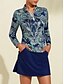 cheap Zip Up Pullover-Women&#039;s Paisley Polo Golf Shirt with Zipper Collar