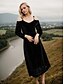 cheap Sale-Velvet Sparkle Cold Shoulder Midi Dress