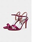 economico pumps e tacchi-Satin Rhinestone Strap High Heel Sandals