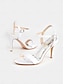 economico pumps e tacchi-Satin Rhinestone Strap High Heel Sandals