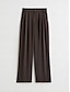 cheap Pants-High Rise Satin Trouser