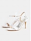 economico pumps e tacchi-Satin Rhinestone Strap High Heel Sandals