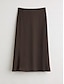 cheap Skirts-Satin Midi Slip Skirt