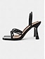 abordables escarpins et talons-Minimalist Square Toe Heeled Sandals