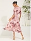 cheap Maxi Dresses-Chiffon Dress Elegant Stylish Smock Wedding Wedding Guest Daily Pink