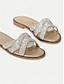 abordables sandales-Bohemian Rhinestone Crisscross Flat Sandals