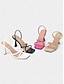 abordables escarpins et talons-Minimalist Square Toe Heeled Sandals