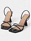 abordables escarpins et talons-Minimalist Square Toe Heeled Sandals