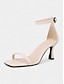 cheap Pumps &amp; Heels-Sleek Minimalist Mid Heel Sandals