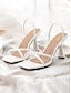 abordables escarpins et talons-Minimalist Square Toe Heeled Sandals