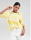 cheap Blouses-Satin Puff Sleeve Hollow Out Raglan Shirt