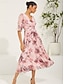 cheap Maxi Dresses-Chiffon Dress Elegant Stylish Smock Wedding Wedding Guest Daily Pink