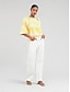 cheap Blouses-Satin Puff Sleeve Hollow Out Raglan Shirt