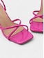 abordables escarpins et talons-Minimalist Square Toe Heeled Sandals
