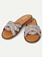 abordables sandales-Bohemian Rhinestone Crisscross Flat Sandals