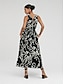 abordables Print Dresses-Graphic Print Sleeveless Maxi Dress