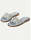 abordables sandales-Bohemian Rhinestone Crisscross Flat Sandals