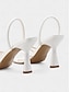 abordables escarpins et talons-Minimalist Square Toe Heeled Sandals