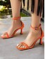 cheap Pumps &amp; Heels-Sleek Minimalist Mid Heel Sandals