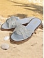abordables sandales-Bohemian Rhinestone Crisscross Flat Sandals