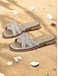 abordables sandales-Bohemian Rhinestone Crisscross Flat Sandals