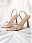 abordables escarpins et talons-Minimalist Square Toe Heeled Sandals