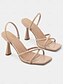 abordables escarpins et talons-Minimalist Square Toe Heeled Sandals