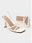 abordables escarpins et talons-Minimalist Square Toe Heeled Sandals
