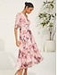 cheap Maxi Dresses-Chiffon Dress Elegant Stylish Smock Wedding Wedding Guest Daily Pink