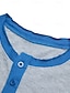 billige Short Sleeve-Herre Vaffel Henley-skjorte T-skjorter Kortermet Rutet Mote Designer Bekvem Knapper Henley Avslappet Daglig utendørs Sommer Blå Svart Hvit Henley T-skjorte