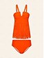 economico set tankini-Stylish Solid Sleeveless Swimsuit