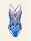 abordables une pièce-Leopard High Stretch Tie Swimsuit