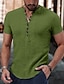 cheap Linen Shirts-Men's Linen Popover Shirt